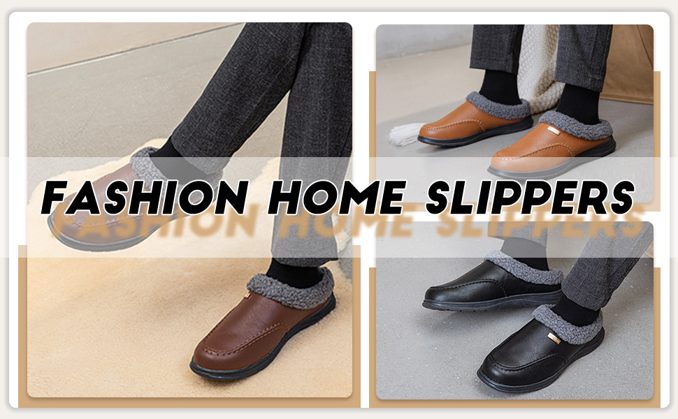 Чоловічі домашні тапочки з плюшевою підкладкою, теплі зимові, чорні (45 EU)