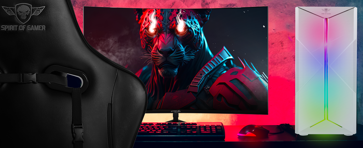 Корпус для ПК Spirit of Gamer Clone III Білий RGB | ATX/mATX/ITX | з темперованим склом | 2 вентилятори 120 мм (1 ARGB)