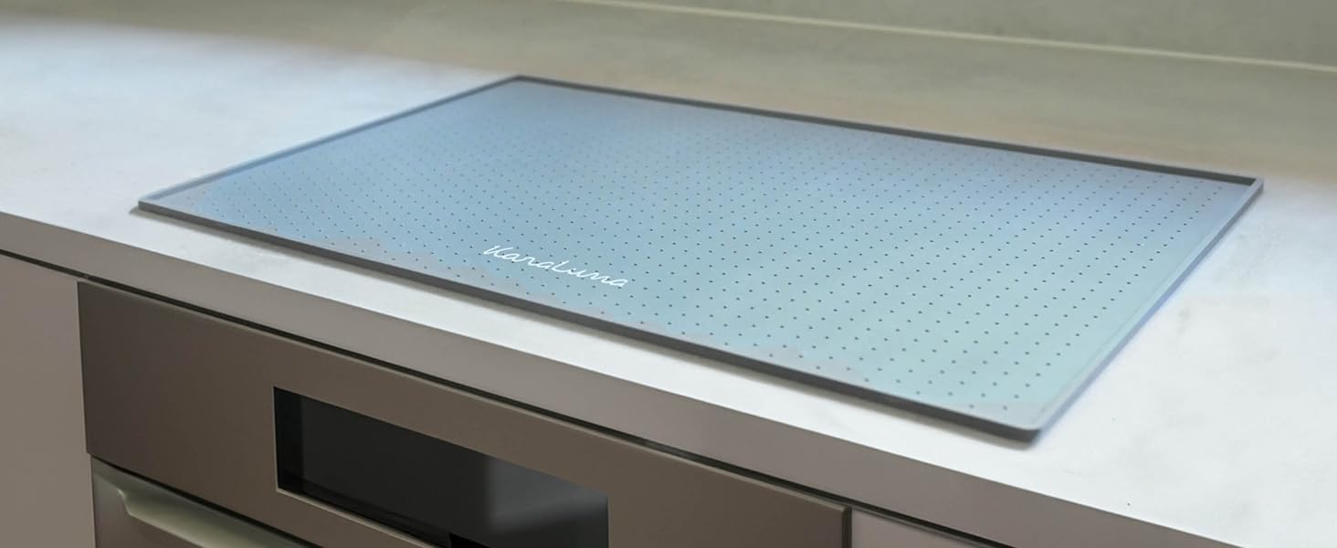 Силіконовий килимок KaraLuna Premium для годівлі котів та собак, 60 x 40 см, чорний, кутовий