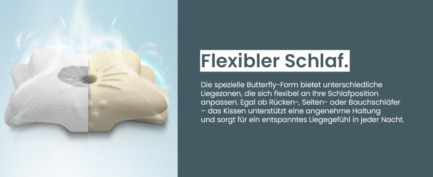 Ортопедична подушка для шиї при болях у шиї з високоякісної піни з пам'яті - Ергономічна подушка для шиї - Подушка для тих, хто спить на боці, на спині та на животі - пральний чохол при 40°C 61 x 40 x12 Світло-сірий