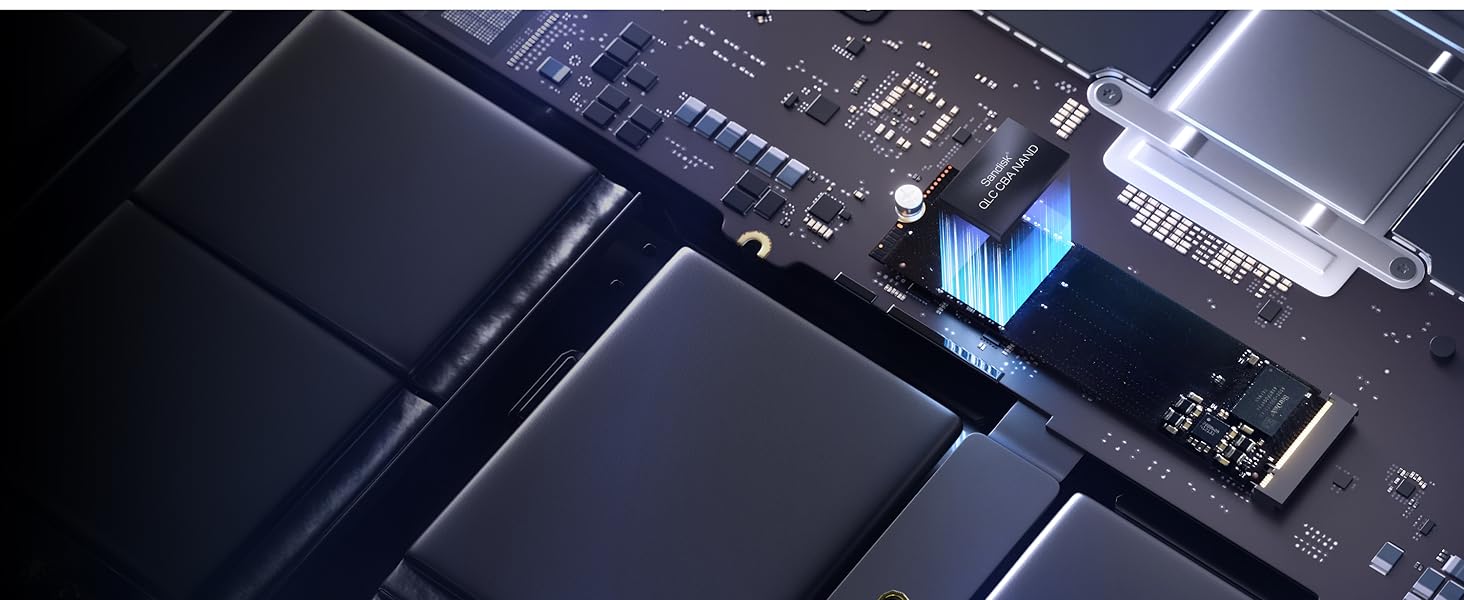 SSD WD Blue SN5100 1TB NVMe PCIe Gen 4.0 M.2 2280 - Швидкість 7100 MB/s, nCache 4.0, SanDisk 3D NAND