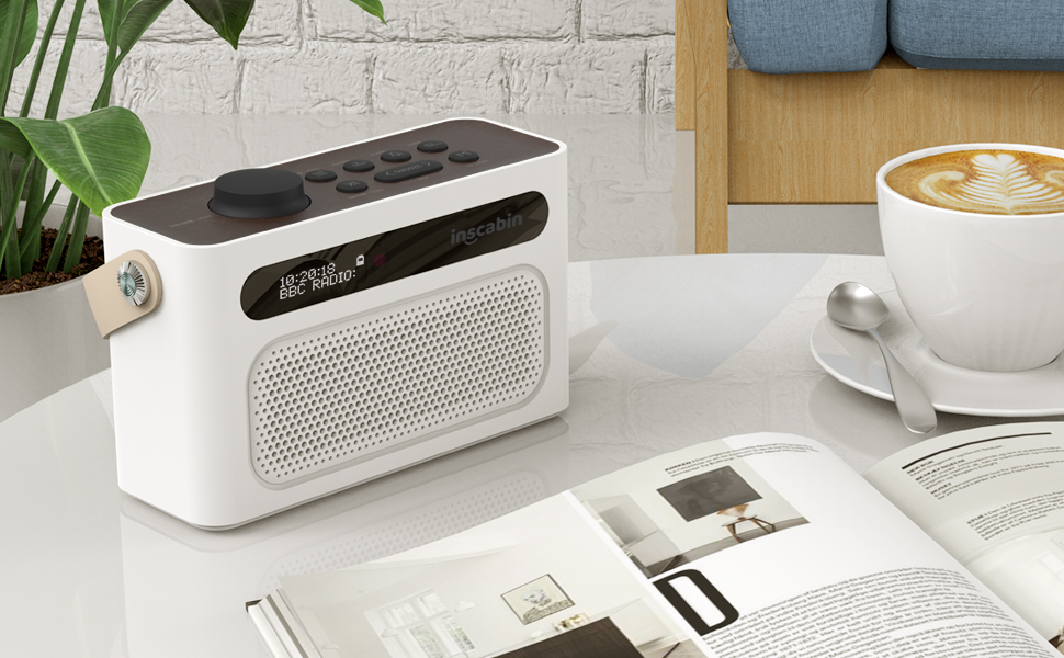 Inscabin M60: Портативне DAB/DAB+ FM-радіо з Bluetooth та стерео, зелений