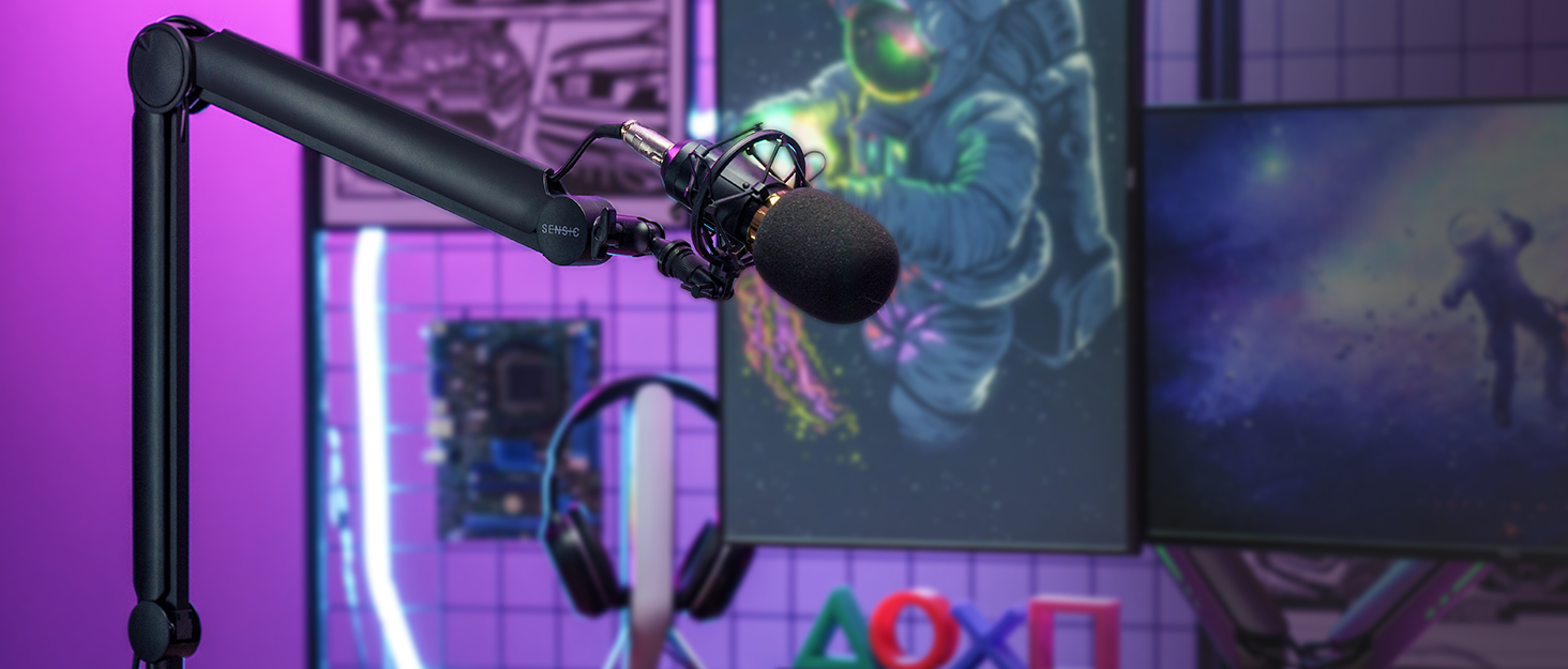 Підставка для мікрофона SENSIC SA-30 настільна з поворотним кріпленням, адаптер 3/8-5/8, універсальна, професійна, чорна