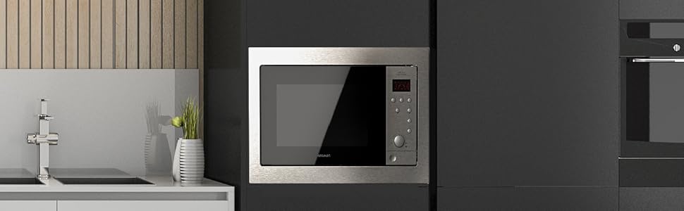 Вбудована мікрохвильова піч Cecotec GrandHeat 2590 BlackRose з грилем, 25 л, 900 Вт