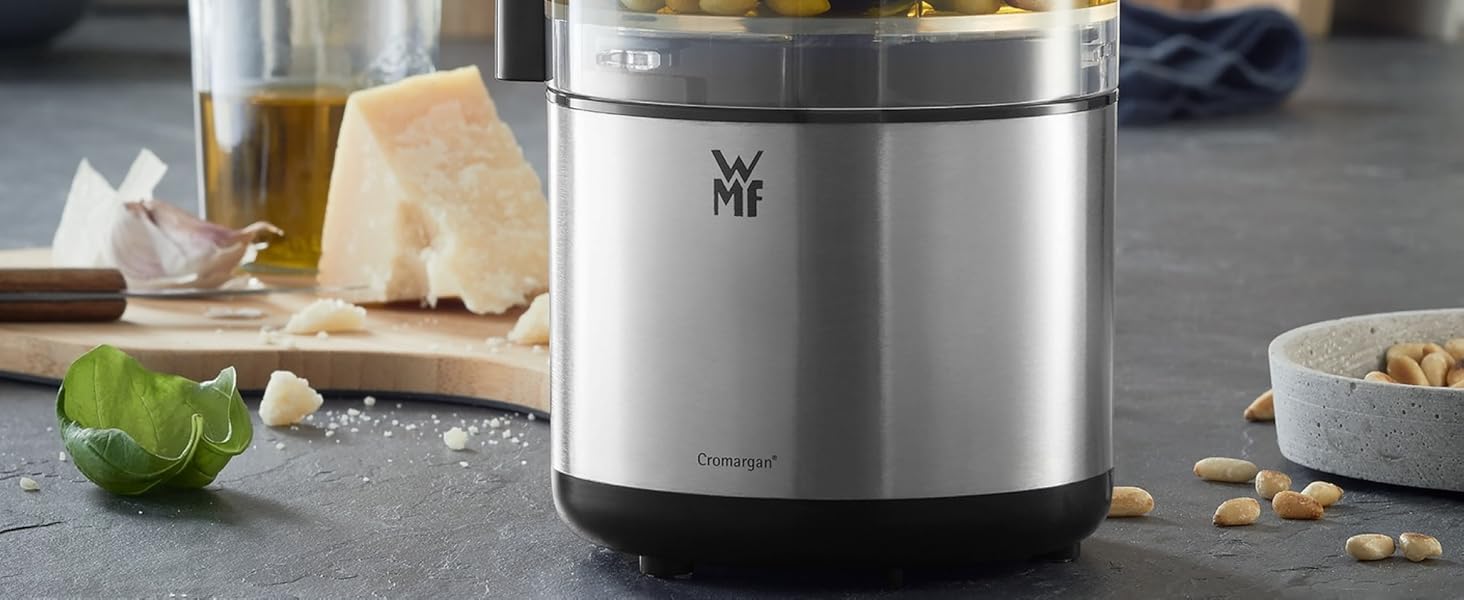 Електричний подрібнювач WMF Kult X – компактний міні-подрібнювач з нержавіючою сталлю, 0,3л, для овочів, трав та горіхів, миється в посудомийній машині