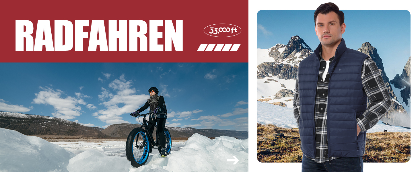 Стьобана жилетка для чоловіків 33000ft Outdoor з утеплювачем, гібридна спортивна жилетка з 5 кишенями, для походів та їзди на коні (Сірий, 4XL)