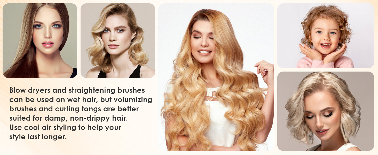 Набір для укладки Journeyside Airstyler: щітка-фен, плойка, випрямляч, 5 насадок, 1000W, чорний та золотий