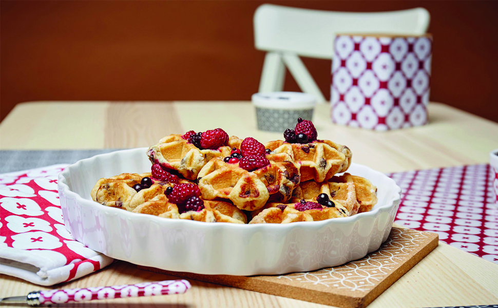 Форма для запікання Crealys з керамічними ручками, 25 x 15 x 5 см, колір Полуниця