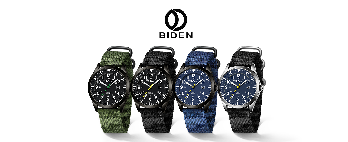 HANPOSH чоловічий годинник: тактичний годинник для військових, армійський годинник з датою, водостійкий (3ATM), кварцовий годинник для активного відпочинку та спорту (блакитний, сірий, блакитний)