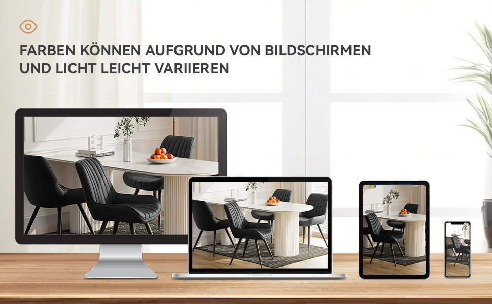 Modern Upholstered Dining Chairs - 4 Pack