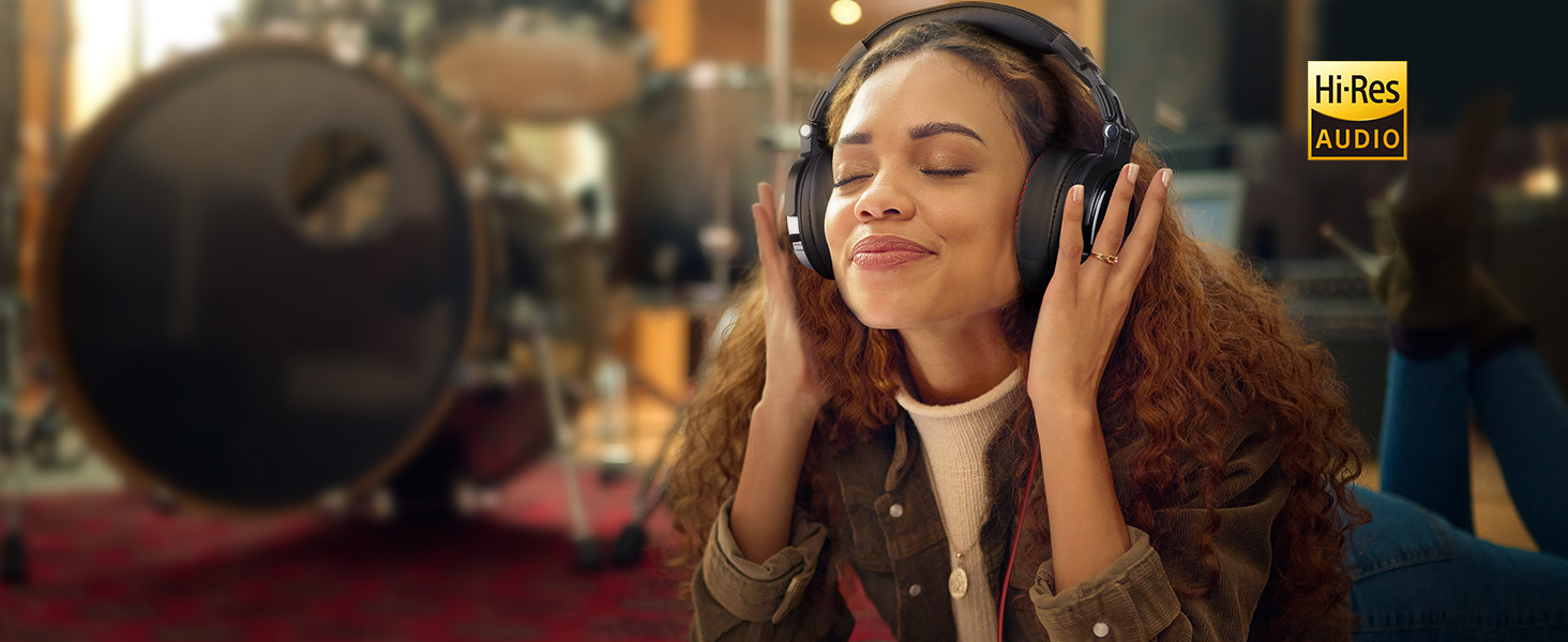 OneOdio Pro 50: Hi-Fi навушники для DJ та студії, 50мм драйвер, Share-Port, 6.35/3.5mm, чорний