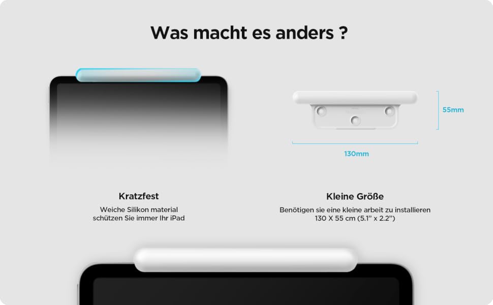 Тримач для планшета elago Home Hub Mount для Apple iPad, iPad Air/Pro, Samsung Galaxy Tab та інших планшетів, силіконовий, з кабелем-менеджментом (Білий)