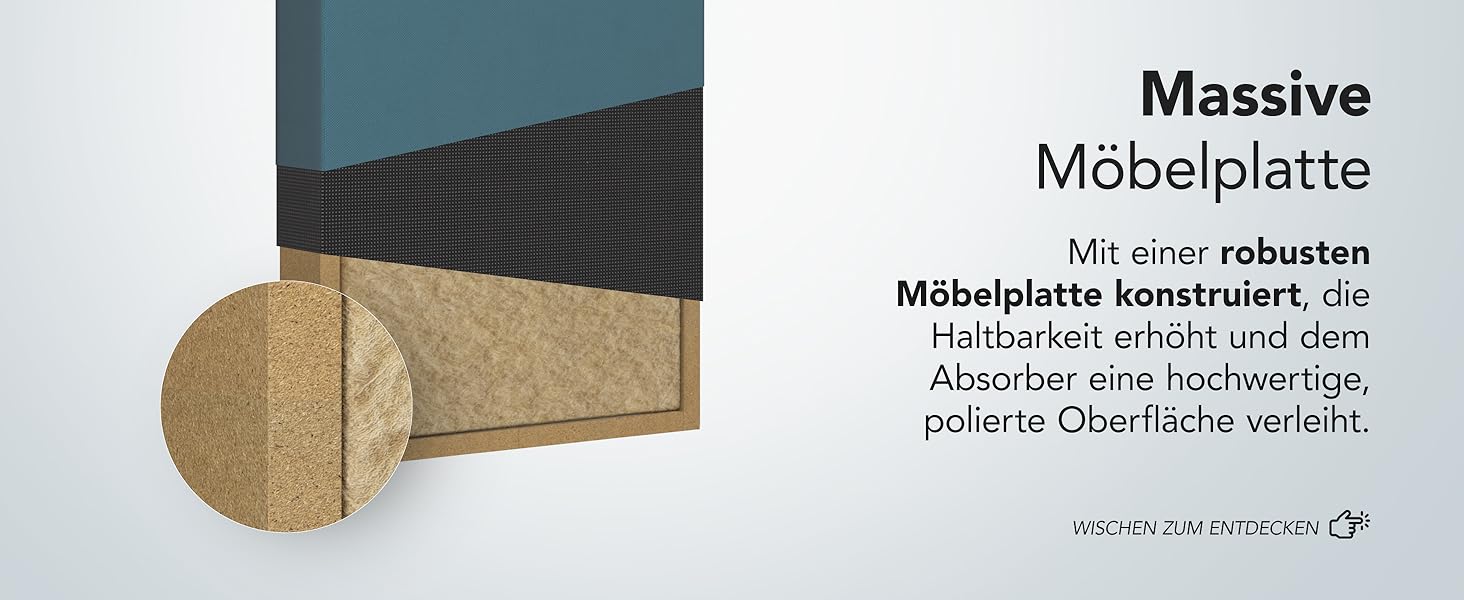 Акустична панель Addictive Sound Schallabsorber Wand Premium для стін та стелі, звукопоглинаюча панель класу A, 100x50x11 см, колір бордовий (Burgundy)