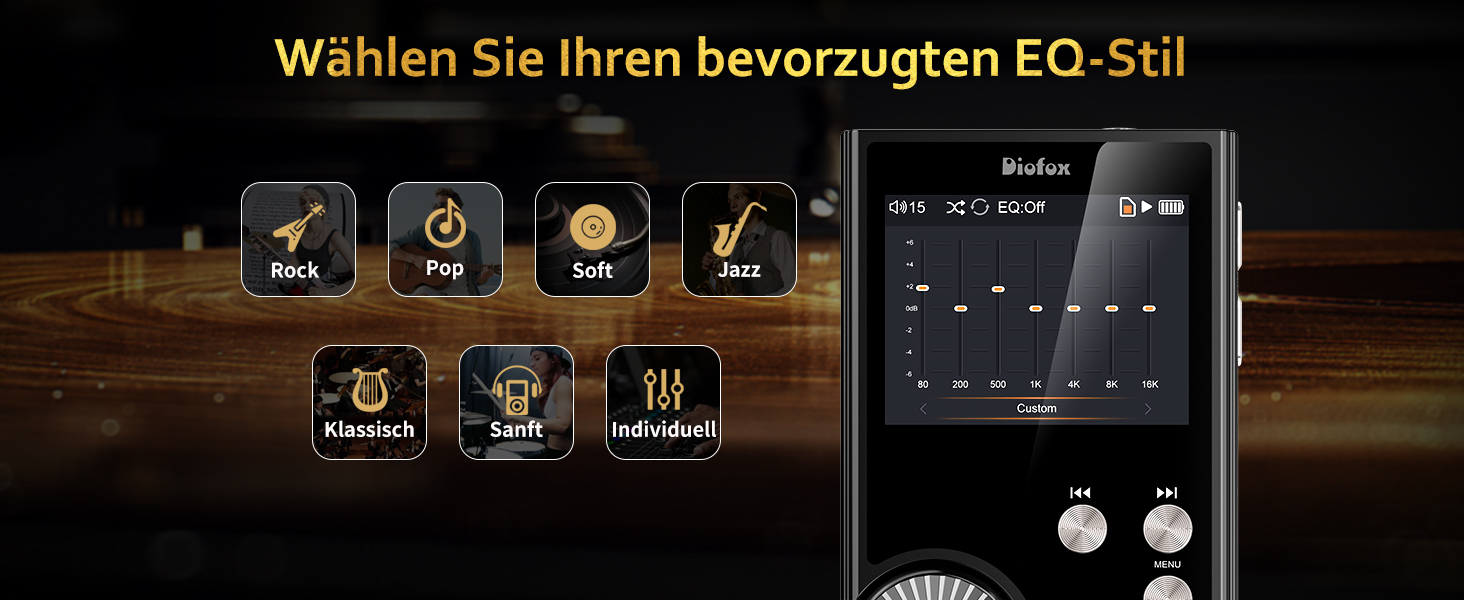 Портативний MP3-плеєр Hi-Fi з підтримкою DSD, 64GB, для спорту