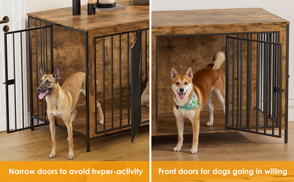 Клітка для собак для дому, 200 см, велика собача будка для 2 собак, XXL, міцна клітка з перегородкою, сучасна собача будка для дому, 4 двері для великих собак до 100 кг