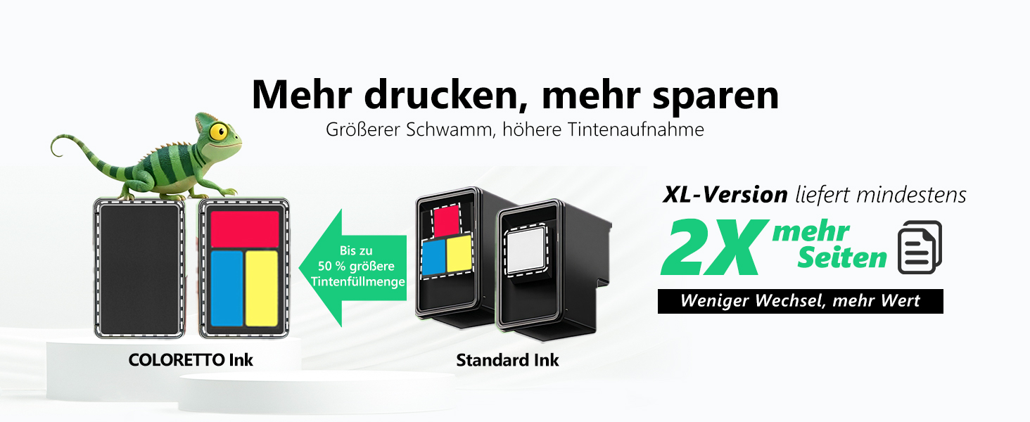 Картриджі для принтера COLORETTO 302 XL для HP Deskjet 3630, 3633 та HP Envy 4520, 4522, збільшений об'єм