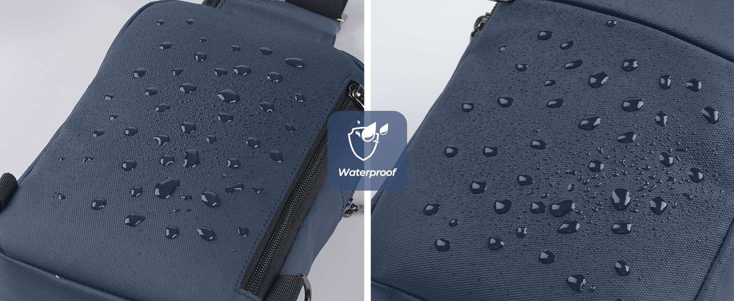 Сумка на груди Broadream, водонепроникна, для чоловіків та жінок, RFID-захист, для активного відпочинку та туризму (B-блакитний)