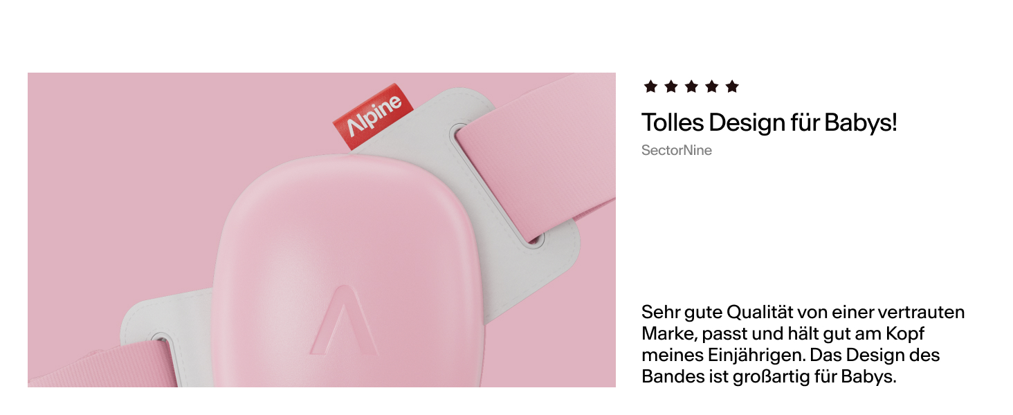 Навушники для захисту слуху Alpine Muffy Baby Klassik - для малюків до 36 місяців, чорний/рожевий