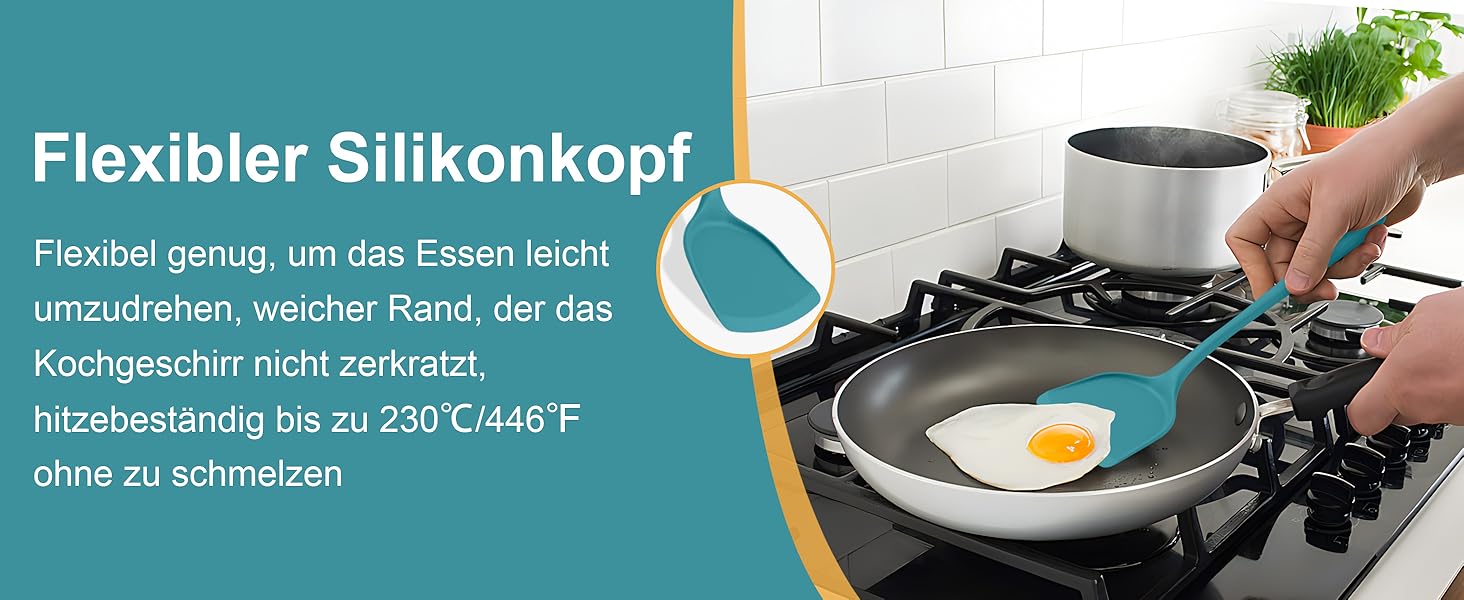 Набір кухонних аксесуарів Homikit, 16 шт. з тримачем, синій. Жаростійкий кухонний інвентар, набір кухонного приладдя, придатний для миття в посудомийній машині