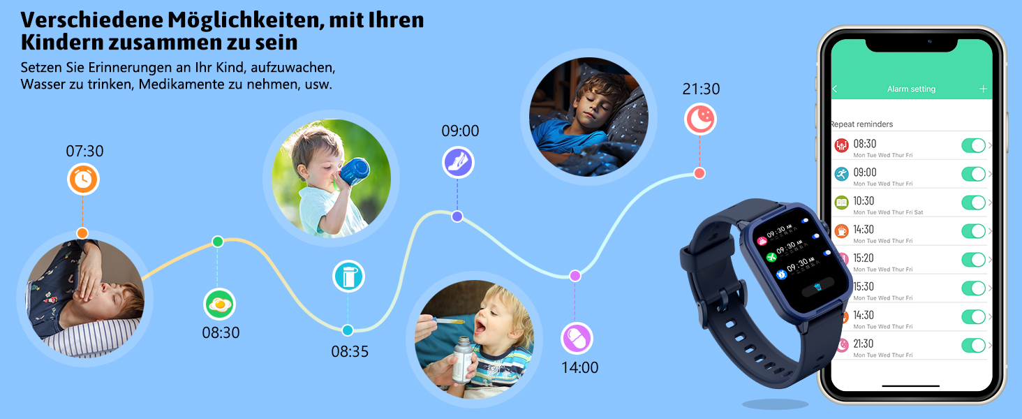 Дитячий розумний годинник Kinder Smartwatch для хлопчиків та дівчаток. Активність, серцевий ритм, сон, IP68, водонепроникність, 19 спортивних режимів.