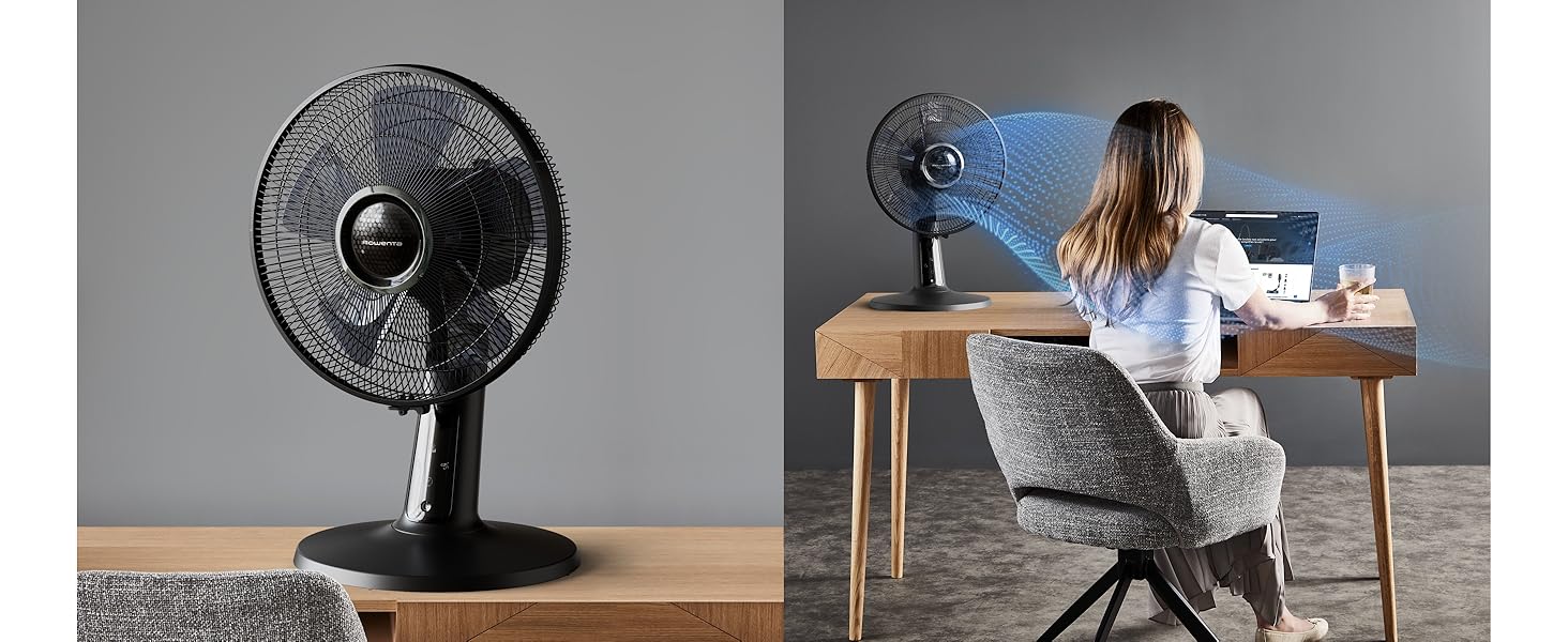 Вентилятор Rowenta Turbo Silence Extreme+ - тихий, потужний, 4 швидкості, автоматичне гойдання, білий, VU2731