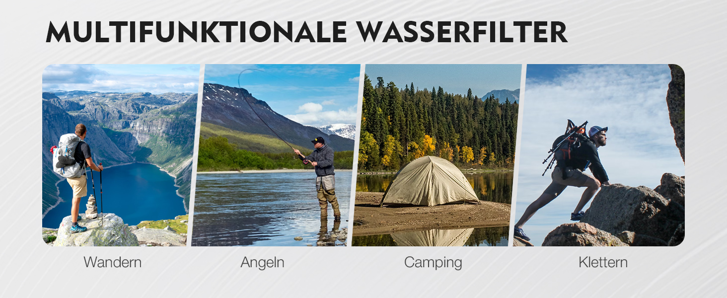 Joypur фільтр для води Outdoor Survival – персональний водяний фільтр для виживання, 1000 л, портативний фільтр для питної води, для туризму, кемпінгу, надзвичайних ситуацій, синій, 3 шт.