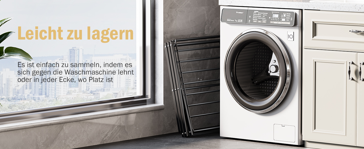 Складаний сушарка для білизни сталева багатоярусна, чорна - зручна та містка для швидкого сушіння