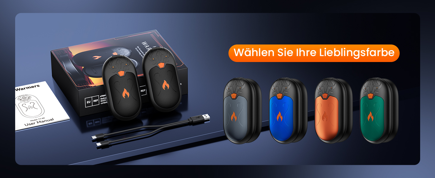 Електричні грілки для рук 2 шт. з підзарядкою, 24 години тепла, 3 режими нагріву, для жінок, чоловіків, пацієнтів з синдромом Рейно, чорний