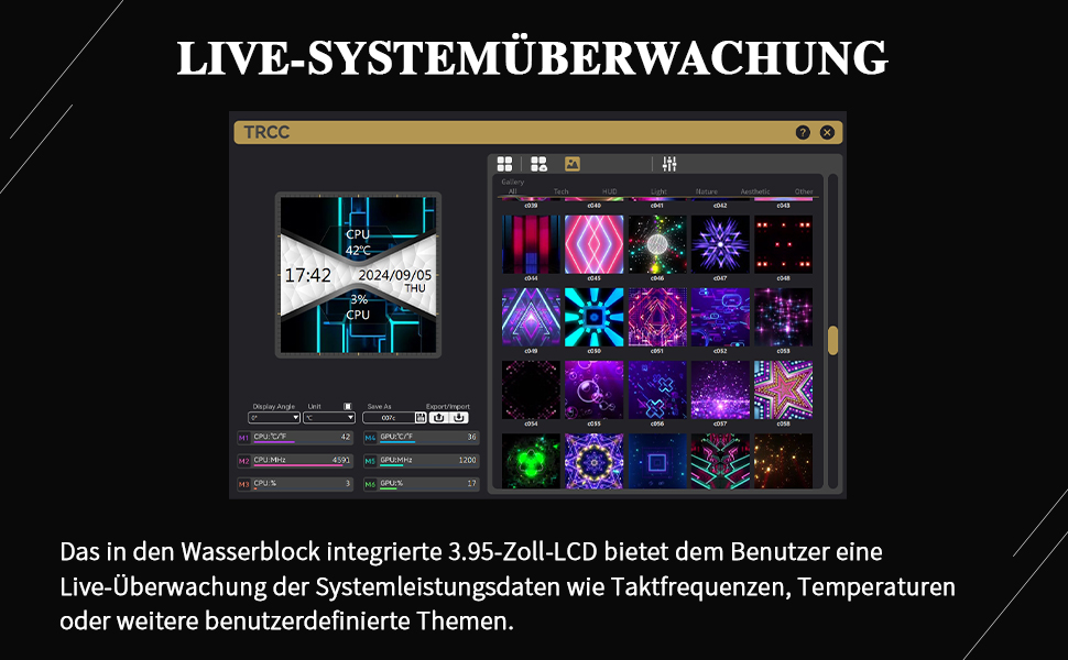 TR Hyper Vision 360 UB ARGB - Смарт-кулер для CPU з LCD-дисплеєм 3.95" (Чорний)