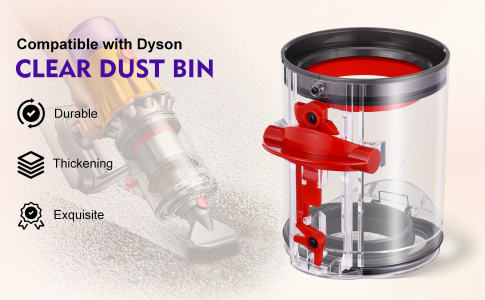 Контейнер для пилу сумісний з Dyson V12 Slim, V12 Detect Slim, V10 Digital Slim, SV18, SV20. Замінна частина для пилососа Dyson, артикул 965272-01