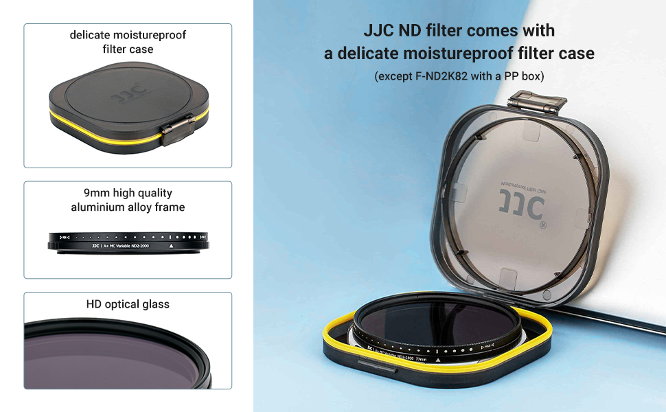 JJC 67mm змінний ND-фільтр (ND2 - ND2000): нейтральний, 18-шарова покриття, HD скло, для DSLR, пейзажна фотографія
