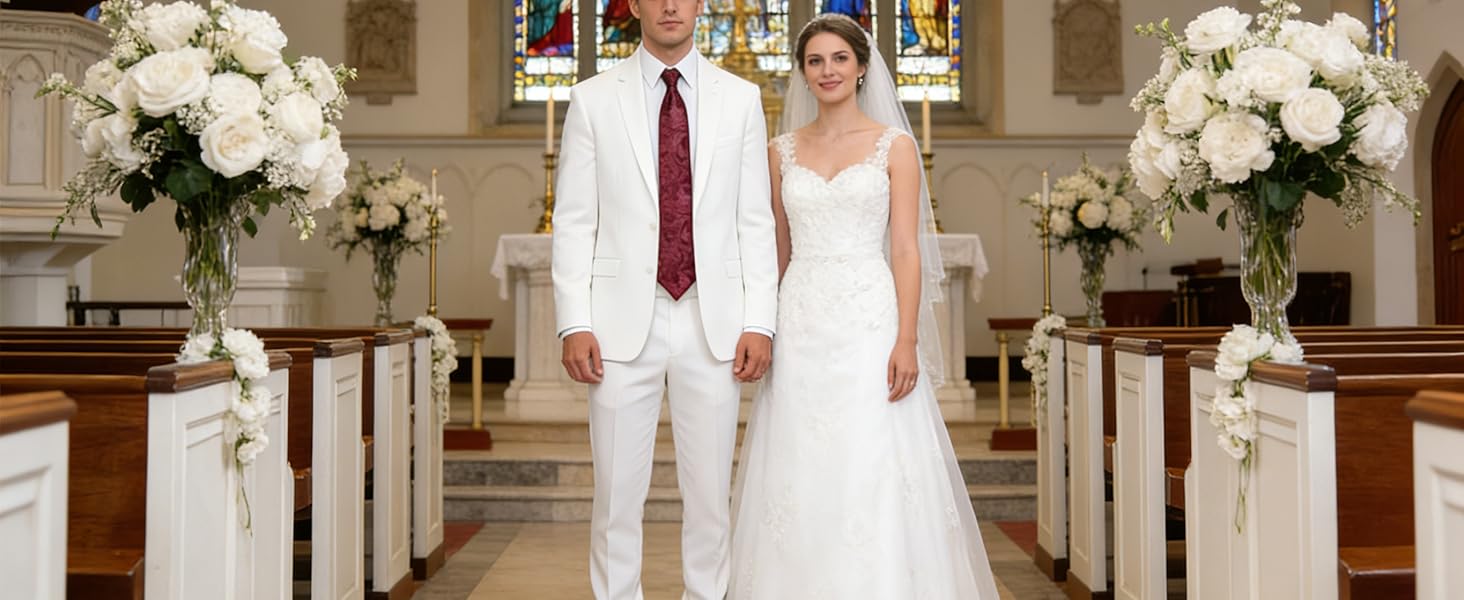 Набір краваток чоловічий DiBanGu з шовковим смугастим та клітинчастим візерунком, з кишеньковим хустинкою, краватковою застібкою та манжетонами (синій та золотий)