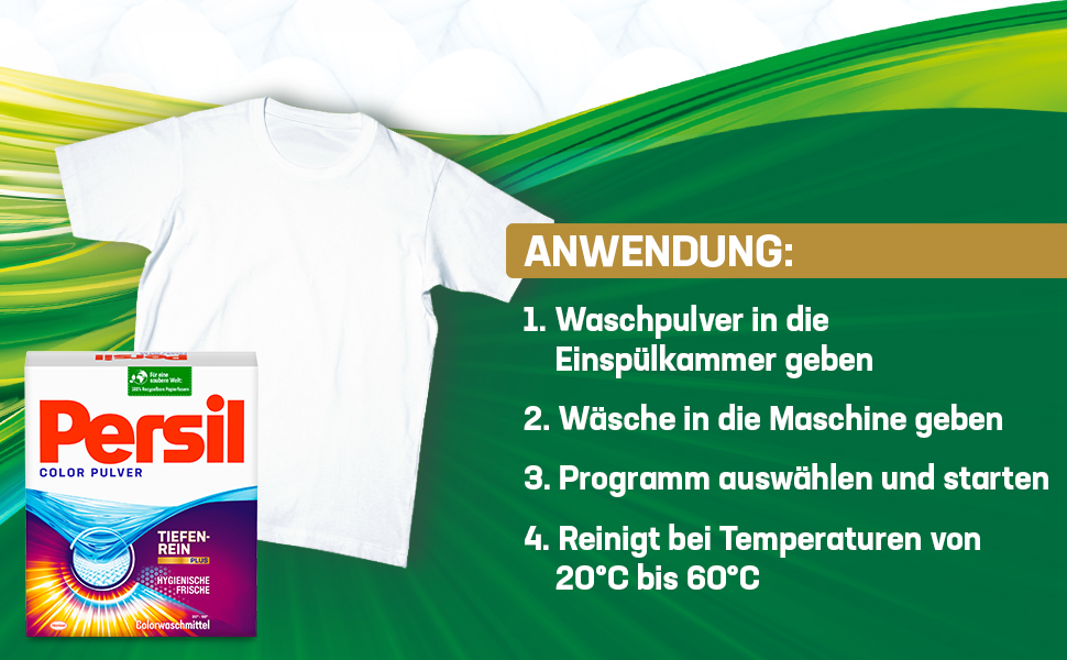 Пральний порошок Persil Color Tiefenrein для кольорової білизни, гігієнічна свіжість, 5.2 кг (80 прань)