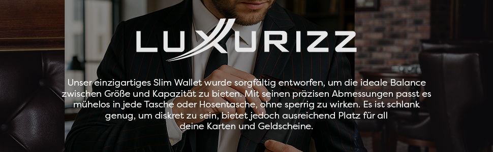 Смарт-гаманець Luxurizz з натуральної шкіри червоний/чорний - тонкий гаманець з відділом для монет та RFID-захистом - практичний картхолдер з слайдером для чоловіків та жінок, вміщує 10 карт