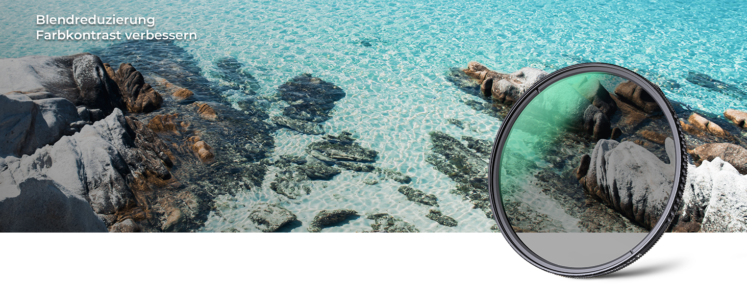 Поляризаційний фільтр K&F Concept 67mm для фотографій: глибокі кольори, зменшення відблисків та відображень, оптичне скло з Multi-Nano покриттям (Nano-Dazzle)