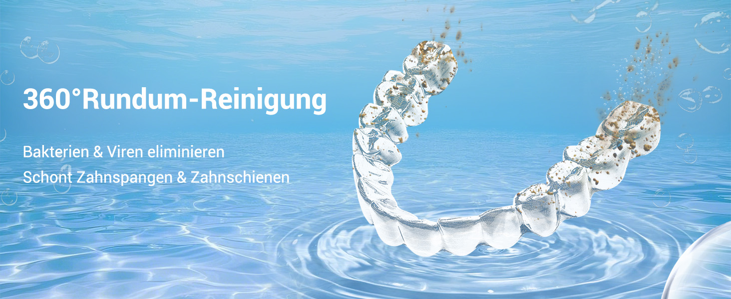 Ультразвуковий очищувач 48000Hz з УФ-дезінфекцією для зубних кап, брекетів, протезів та ювелірних виробів - 300 мл, 24 Вт