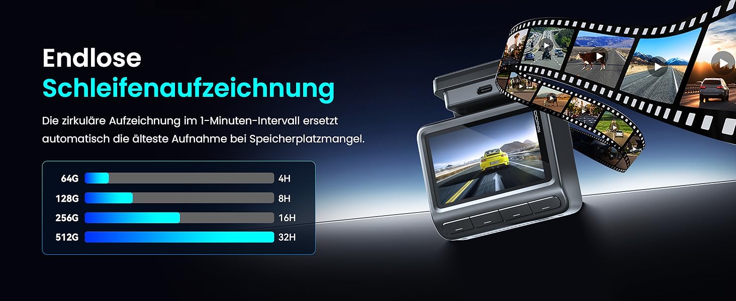 Відеореєстратор DDPAI Z50 Pro 4K: передня та задня камери, GPS, WiFi, ADAS, 64GB