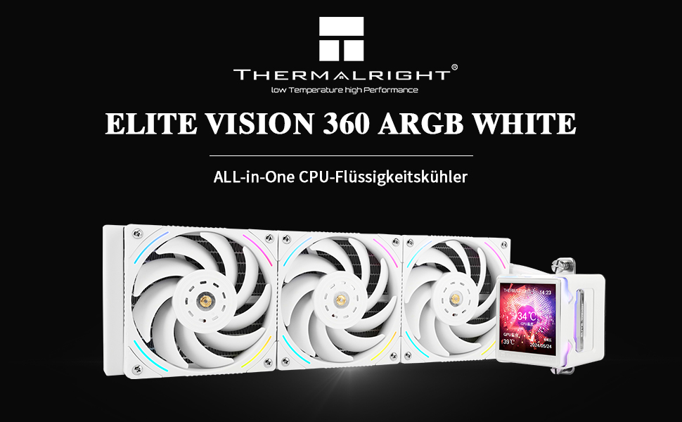 Thermalright Elite Vision 360 ARGB: Смарт-системa водяного охолодження CPU з IPS LCD-дисплеєм (320x320) для AM5/Intel 1700/1851
