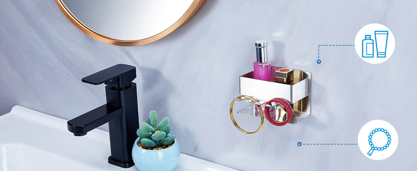 Тримач для зубних щіток настінний, для електричної зубної щітки, органайзер для насадок, срібний, без свердління