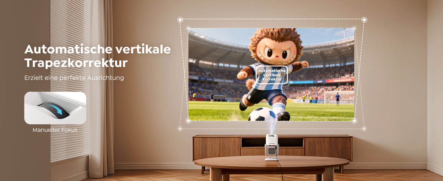 Портативний проєктор Mini Beamer 4K з підтримкою Android 13, WiFi 6, Bluetooth 5.4 та обертанням 270°. Підтримка HDMI, USB, iOS, PC. Ідеальний для домашнього кінотеатру та використання на відкритому повітрі з автокорекцією трапеції.