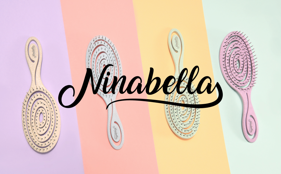 Щітка для волосся Ninabella без пошкоджень - для жінок та чоловіків - розпушувач для кучерявого та довгого волосся - розпушувальна щітка, щітки для волосся - Рожевий, Стандартний фіолетовий