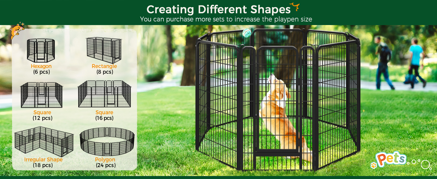 Вольєр для цуценят Yaheetech 16tlg, 120 см, з автоматичним замком, чорний