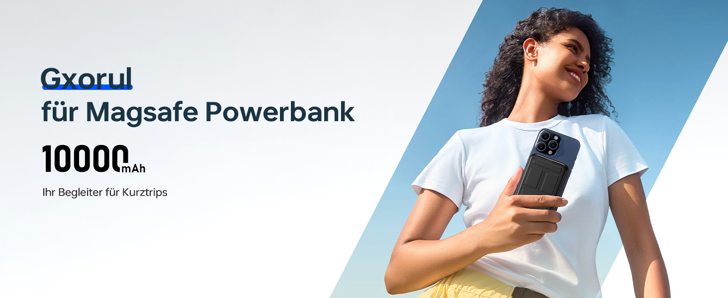 Powerbank MagSafe 10000mAh з PD 22.5W, бездротова зарядка, USB-C, LED-дисплей, чорний