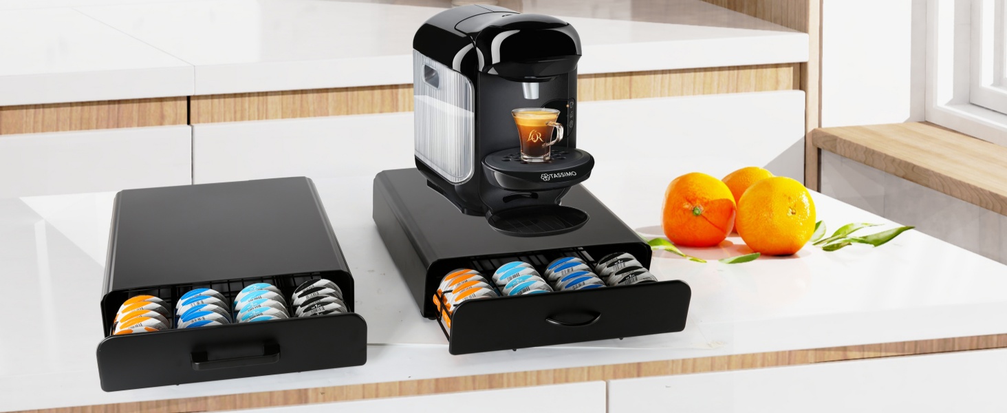 Універсальний тримач для капсул кави: Tchibo Cafissimo, Nespresso Vertuo, K-fee, ALDI Expressi, Lavazza. На 40 капсул
