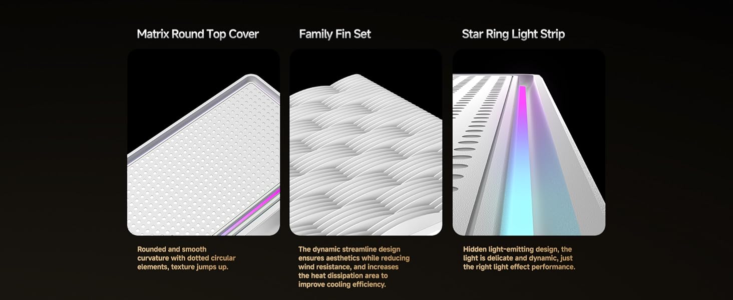 Кулер для CPU Gamma A40 WH ARGB з 4 тепловими трубками, 100мм PWM вентилятор, сумісний з Intel LGA 115X/1200/1700/1851 & AMD AM4/AM5
