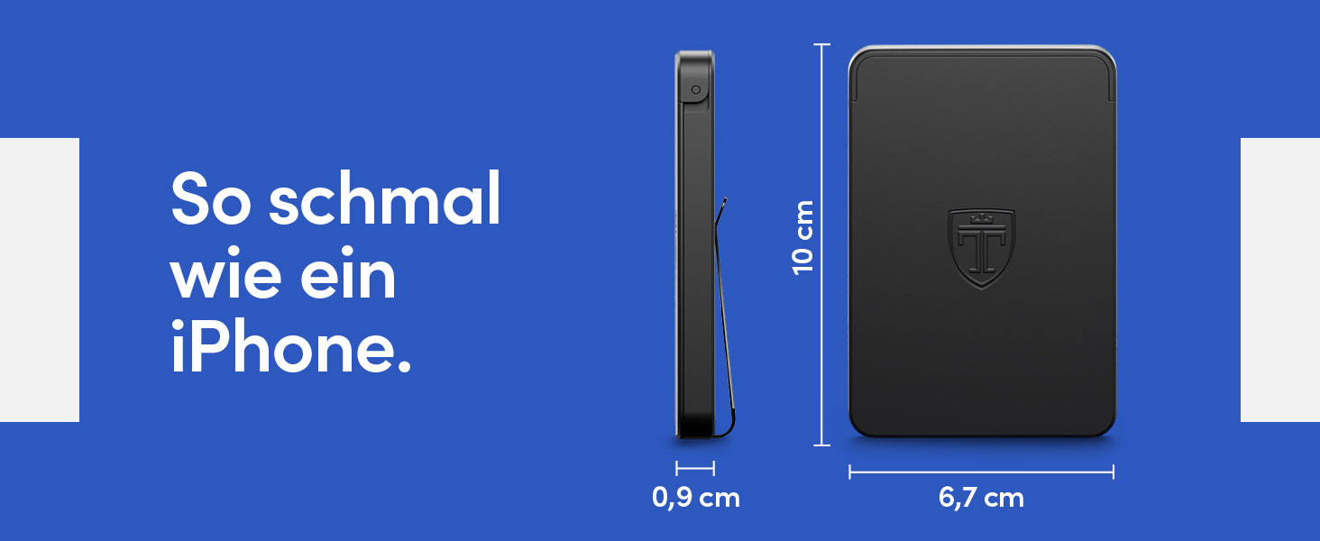 TRAVANDO SLYDE: Тонке шкіряне картхолдер з RFID захистом для чоловіків - 6 карт, картхолдер-портмоне (Чорний)