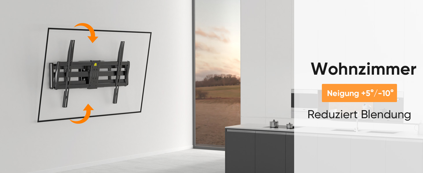 Кронштейн для телевізора FORGING MOUNT HY9458 для XXL TV 60–120 дюймів, до 125 кг, поворотний та нахильний, висувний подвійний важіль 1090 мм, VESA до 900x600мм