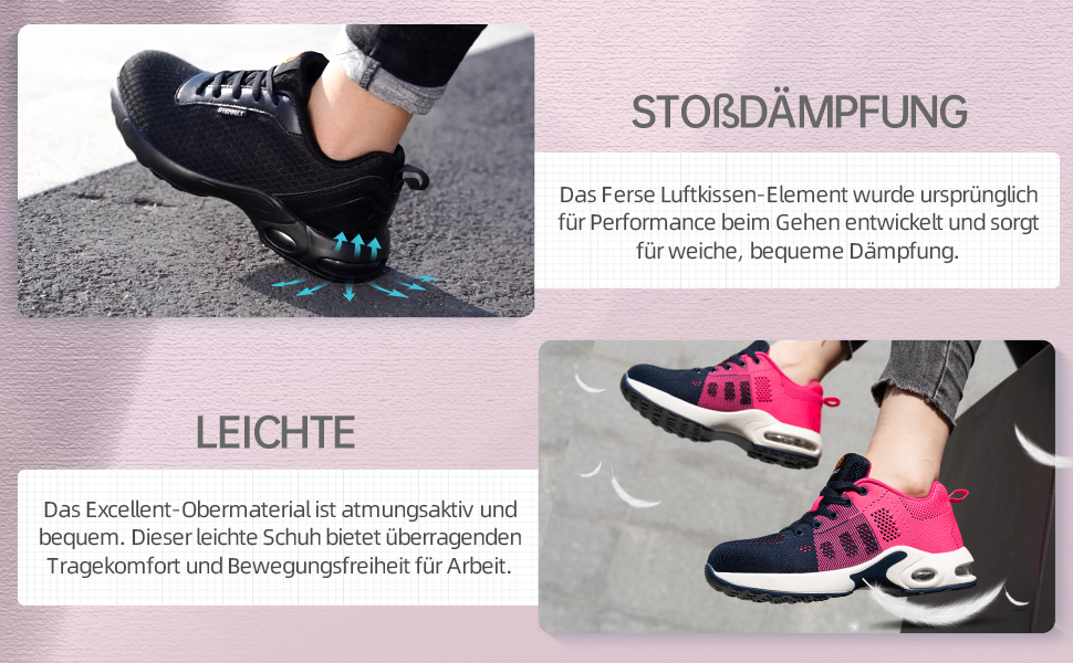 Зручні захисні черевики DYKHMILY для чоловіків та жінок: робочі черевики з металевим носком, дихаючі, спортивні, для промисловості та майстерні (41.5 EU, порошок вогнегасіння)