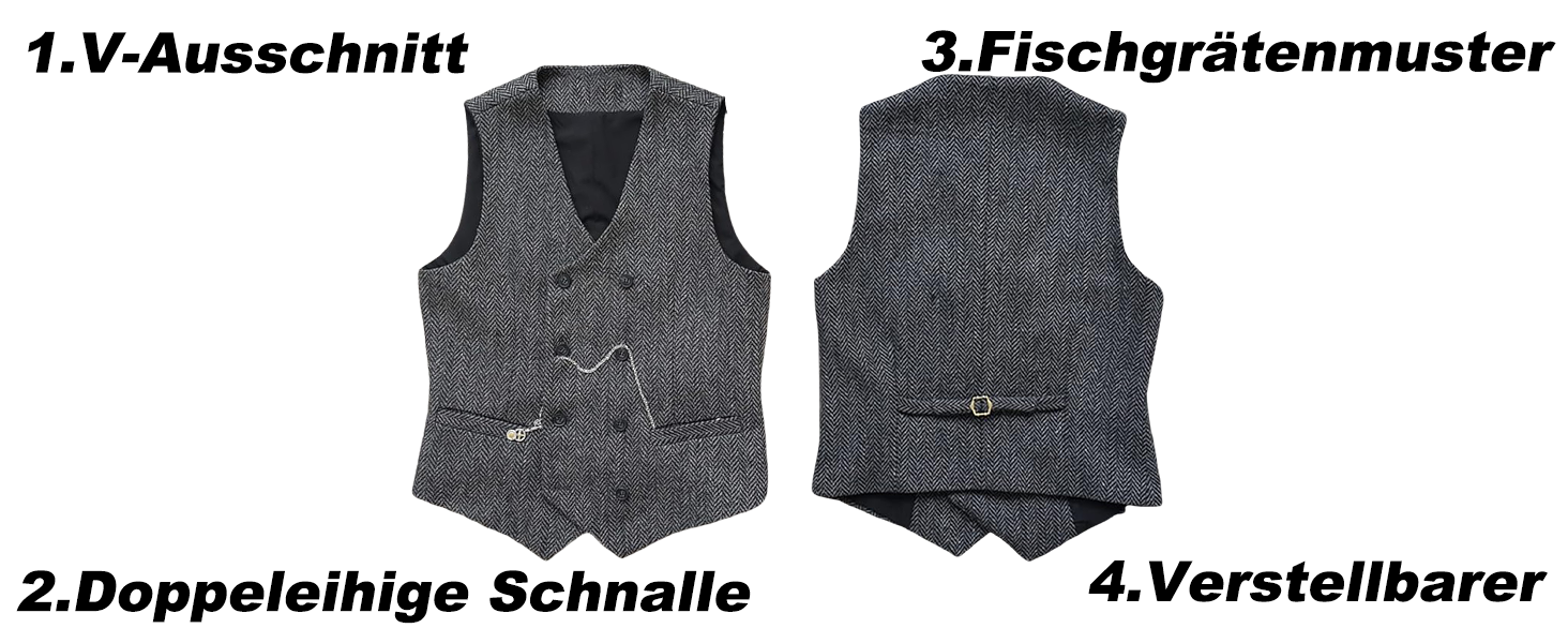 Костюм-двійка чоловічий вінтажний Solovedress: жилет та костюмний піджак з вовни твіду, сірий, для весілля та наречених