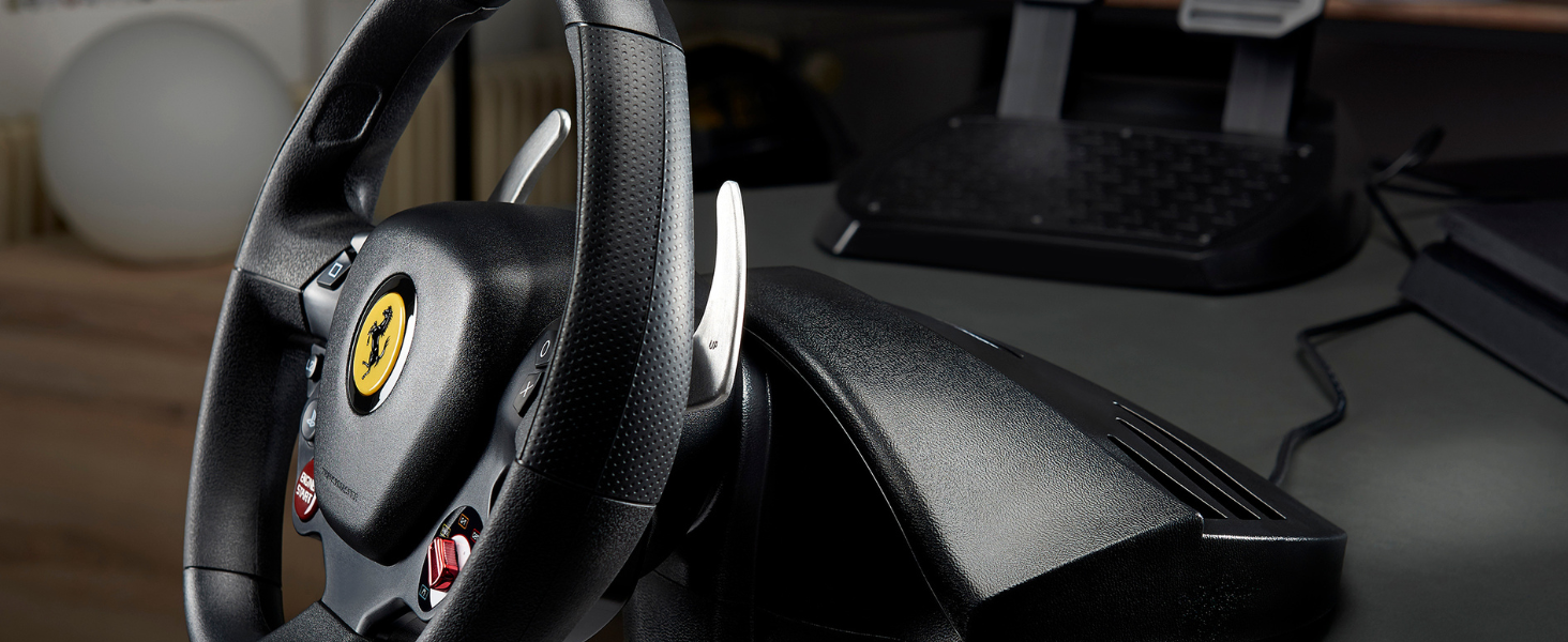 Руль Thrustmaster T80 RW Ferrari 488 GTB для PlayStation - Реалістичне водіння та перемога на трасі